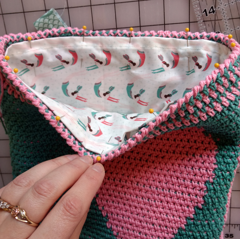 Lining A Crochet Tote Tutorial Bliss This By Amber