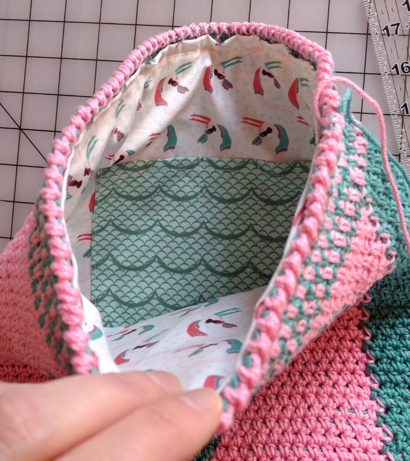 Lining A Crochet Tote Tutorial Bliss This By Amber